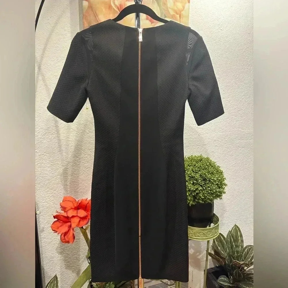 Ted Baker London navy floral Bodycon dress size 1 - Picture 4 of 12